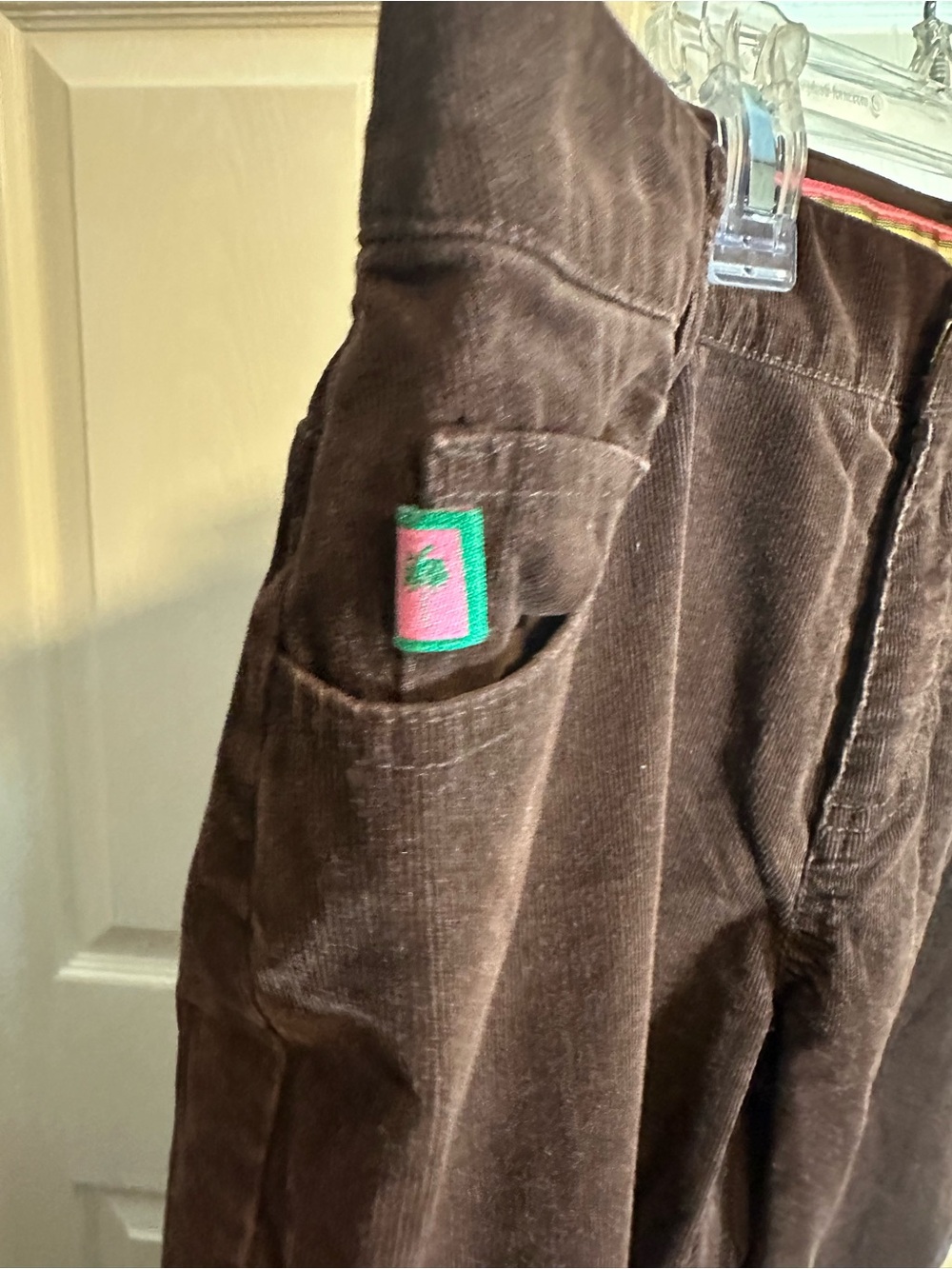 Vintage Lilly Pulitzer Brown Boot-Cut Corduroy Pants - Picture 3 of 4